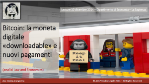 Bitcoin e criptovalute, rischi ed opportunita’ per il pagamento digitale – seminario la sapienza dicembre 2014
