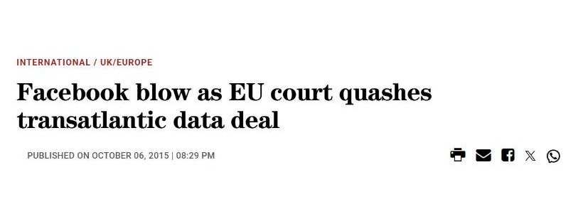 Articolo Gulf Times del 6 ottobre 2015 sulla sentenza Schrems