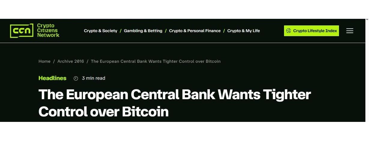 Articolo di CCN del 19 ottobre 2016 sul parere della BCE