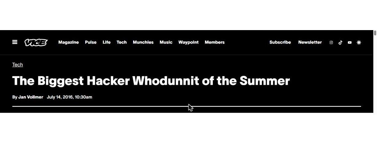 Articolo di Motherboard-Vice del 14 luglio 2016 sul caso The DAO